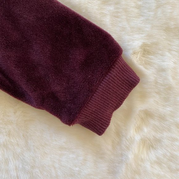 2/$18🌴 Gymboree Baby Girl's Velour Zip-Up Cardigan 3-6 months Dark Plum - Picture 4 of 7